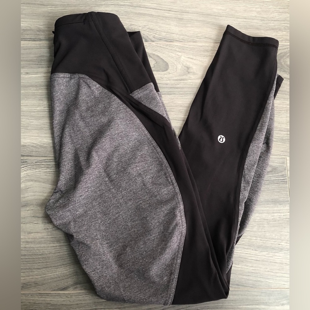 lululemon Athletica Train Times 7/8 Black and Gray Leggings 25” - Picture 4 of 7